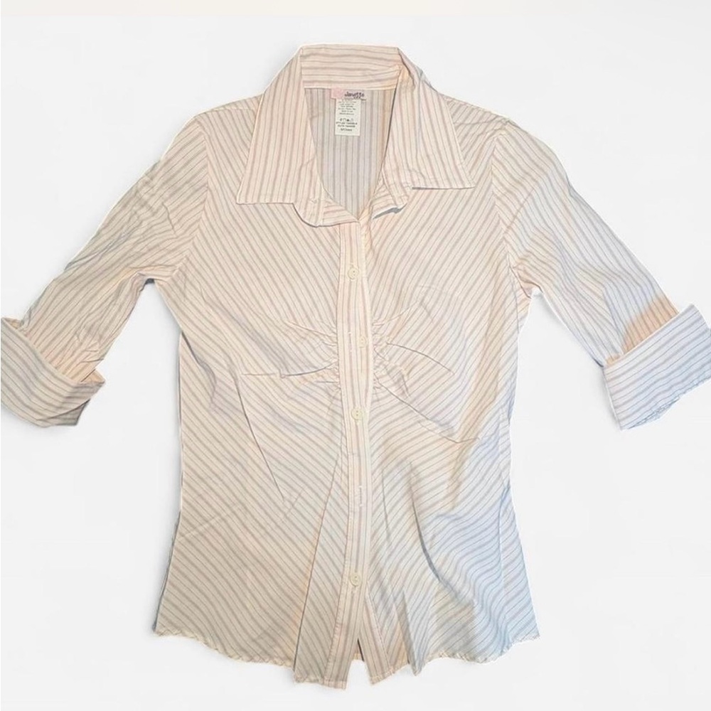 Office Siren pink pinstriped